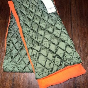 Goodfellow & Co Green and Orange Quilted Scarf